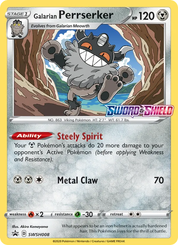Galarian Perrserker, SWSH Black Star Promos SWSH008/307