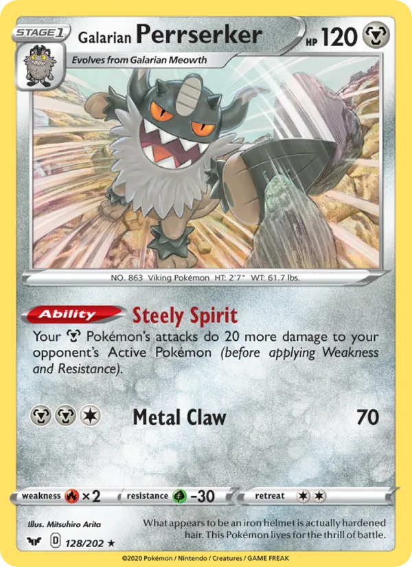 Galarian Perrserker, Sword & Shield 128/202
