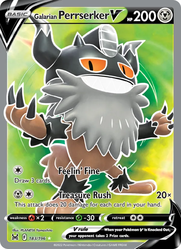 Galarian Perrserker V, Lost Origin 183/196