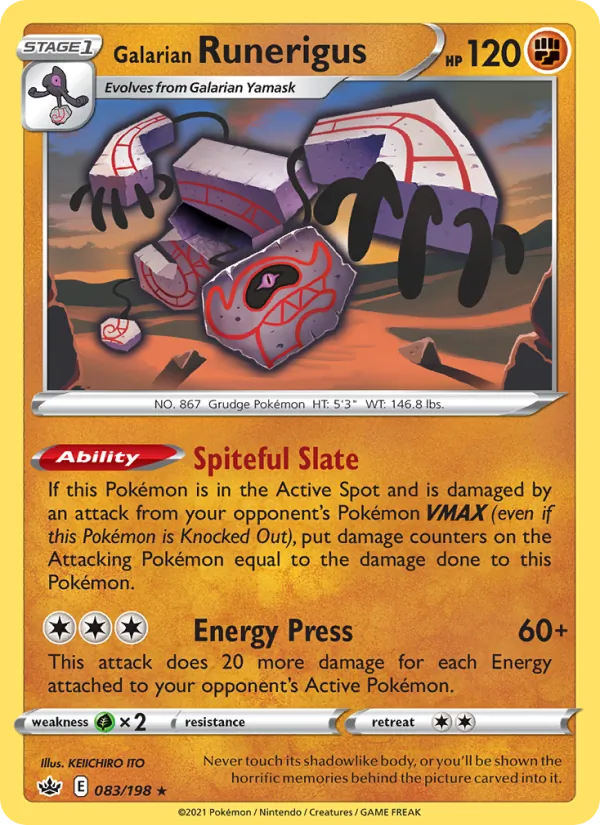 Galarian Runerigus, Chilling Reign 083/198