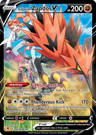 Galarian Zapdos V, Astral Radiance Trainer Gallery TG19/30