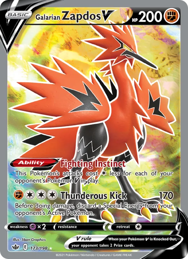 Galarian Zapdos V, Chilling Reign 173/198