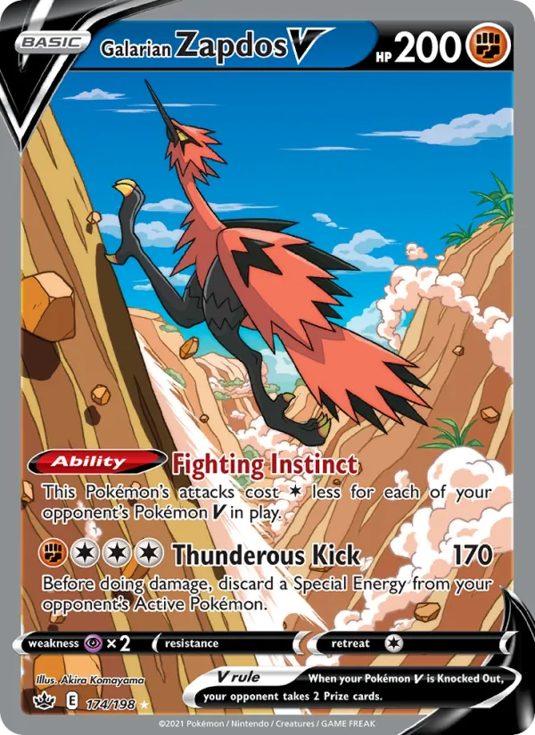 Galarian Zapdos V, Chilling Reign 174/198