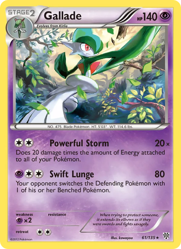 Gallade, Plasma Storm 061/135