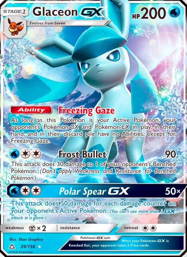Glaceon GX, Ultra Prism 039/156