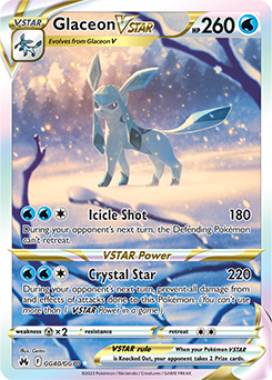 Glaceon VSTAR, Crown Zenith Galarian Gallery GG40/70