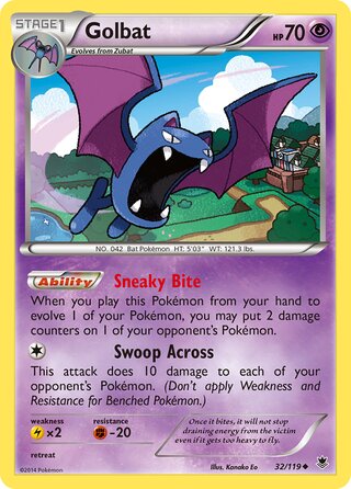 Golbat, WC Deck 2015 (Punches 'n' Bites) 032/119