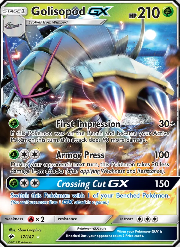 Golisopod GX, Burning Shadows 017/147
