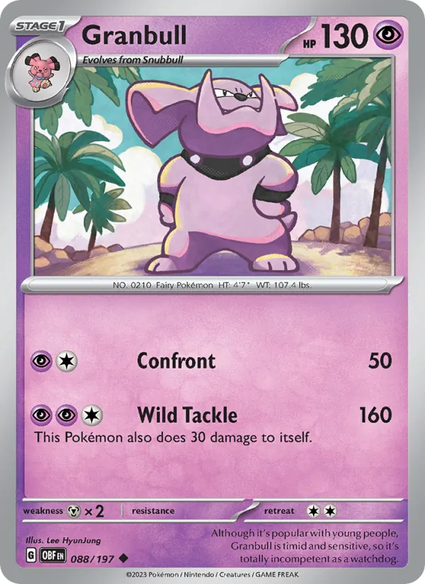 Granbull, Obsidian Flames 088/197