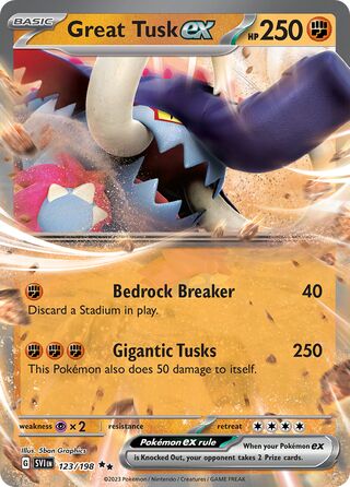 Great Tusk EX, Play! Pokémon Prize Pack Series Three 123/198