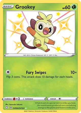 Grookey, Shining Fates SV004/SV122