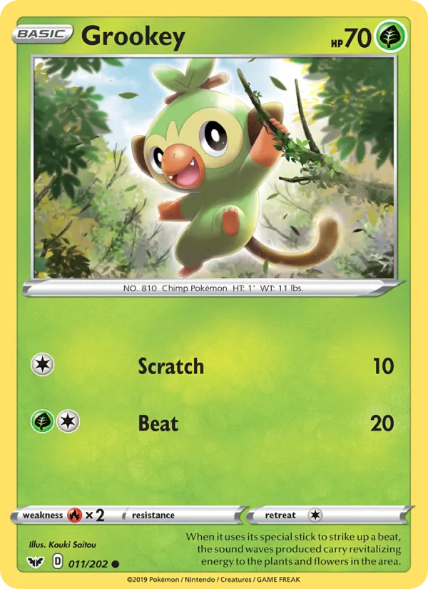 Grookey, Sword & Shield 011/202
