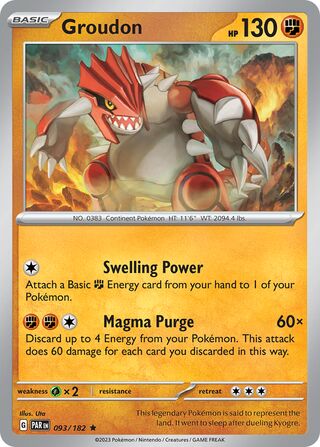 Groudon, Play! Pokémon Prize Pack Series Five 093/182