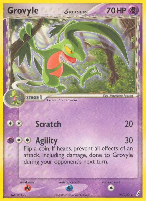 Grovyle δ, Crystal Guardians 019/100