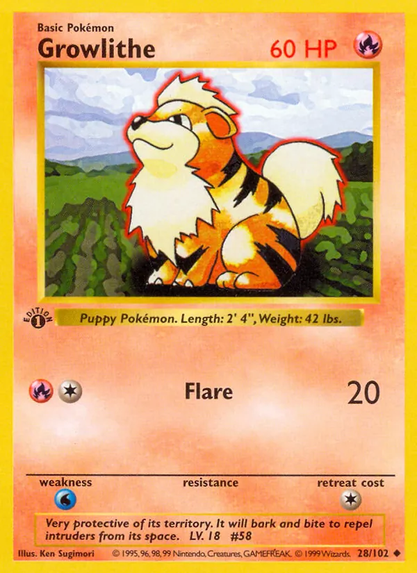 Growlithe, Base 028/102