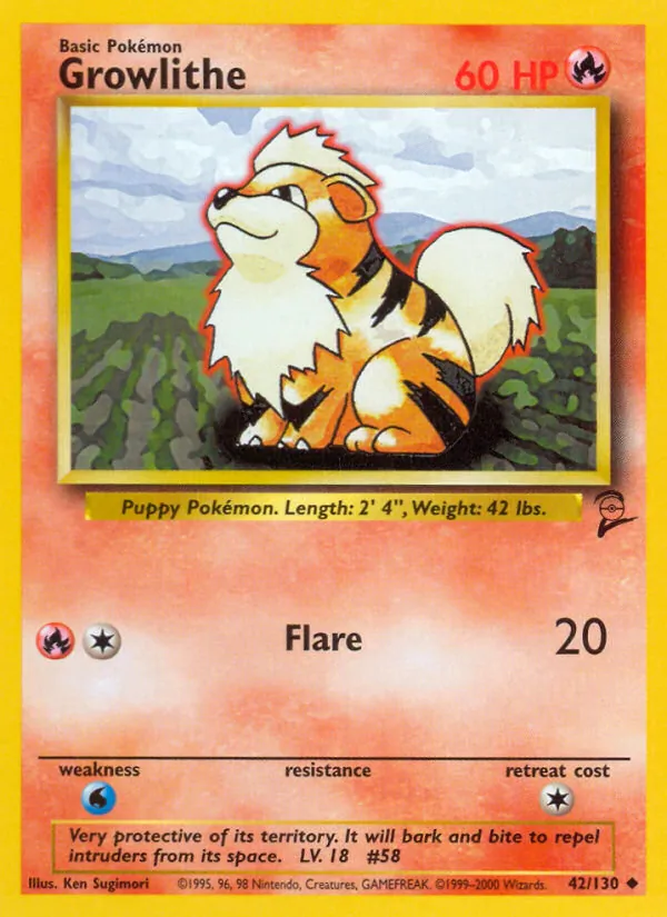 Growlithe, Base Set 2 042/130