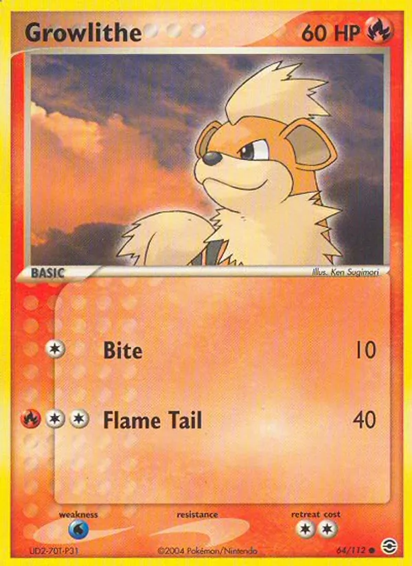 Growlithe, FireRed & LeafGreen 064/112