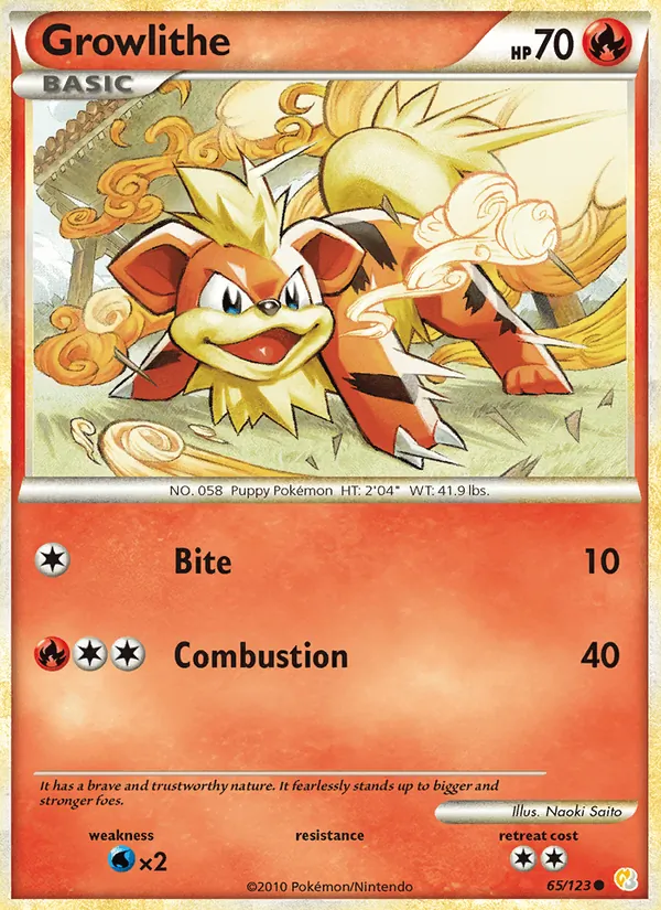 Growlithe, HeartGold & SoulSilver 065/123