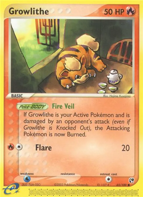 Growlithe, Sandstorm 065/100