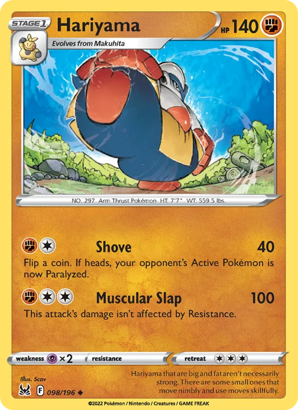 Hariyama, Lost Origin 098/196