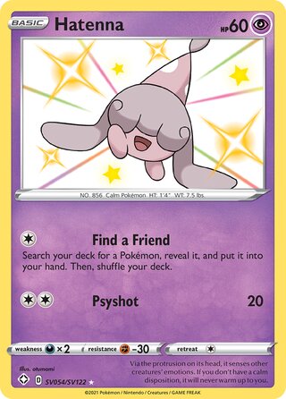 Hatenna, Shining Fates SV054/SV122