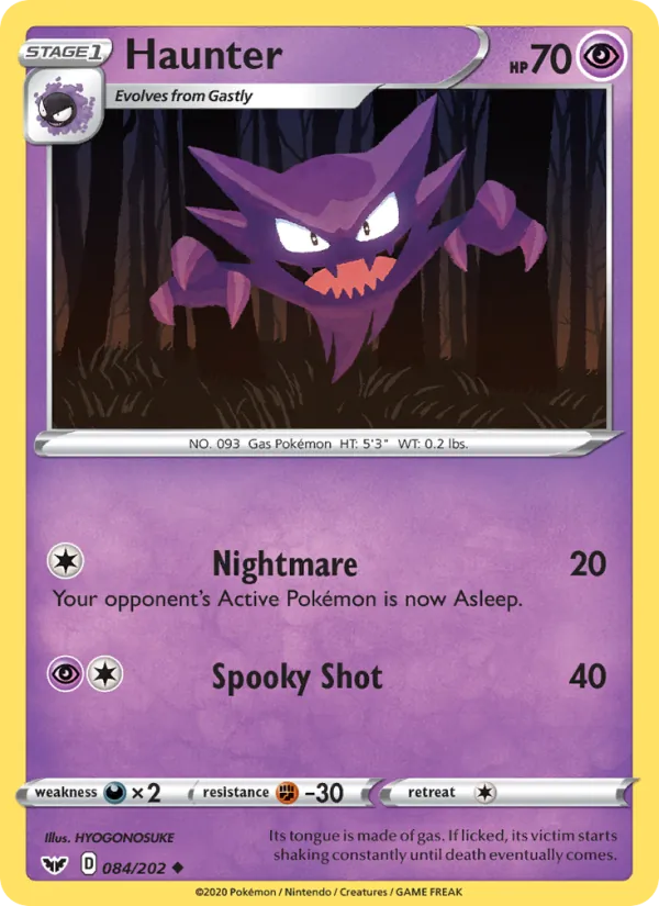 Haunter, Sword & Shield 084/202