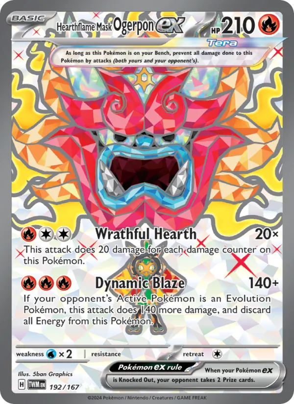 Hearthflame Mask Ogerpon EX, Twilight Masquerade 192/167