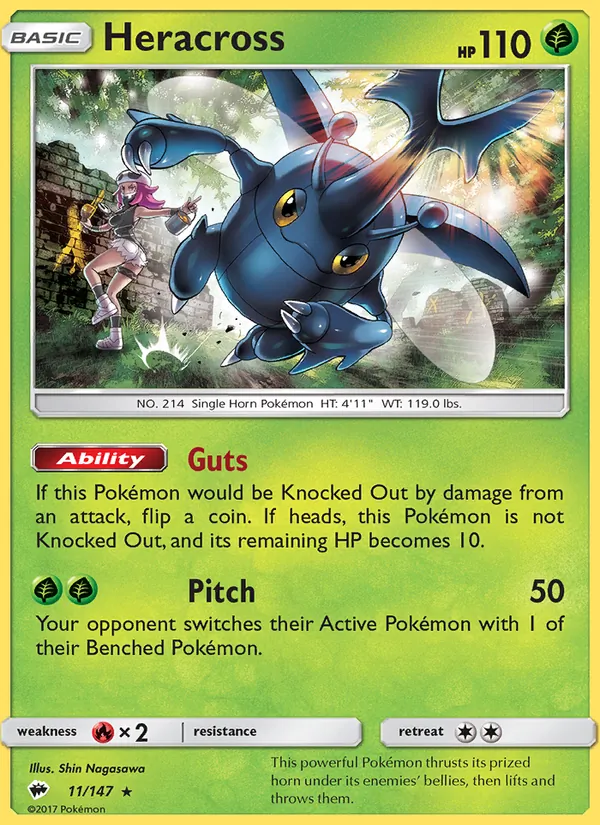 Heracross, Burning Shadows 011/147