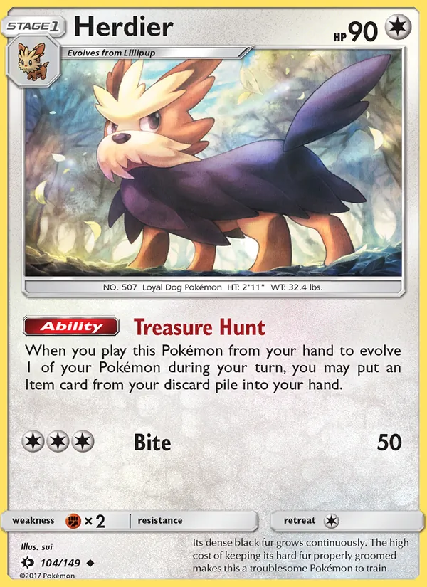 Herdier, Sun & Moon 104/149