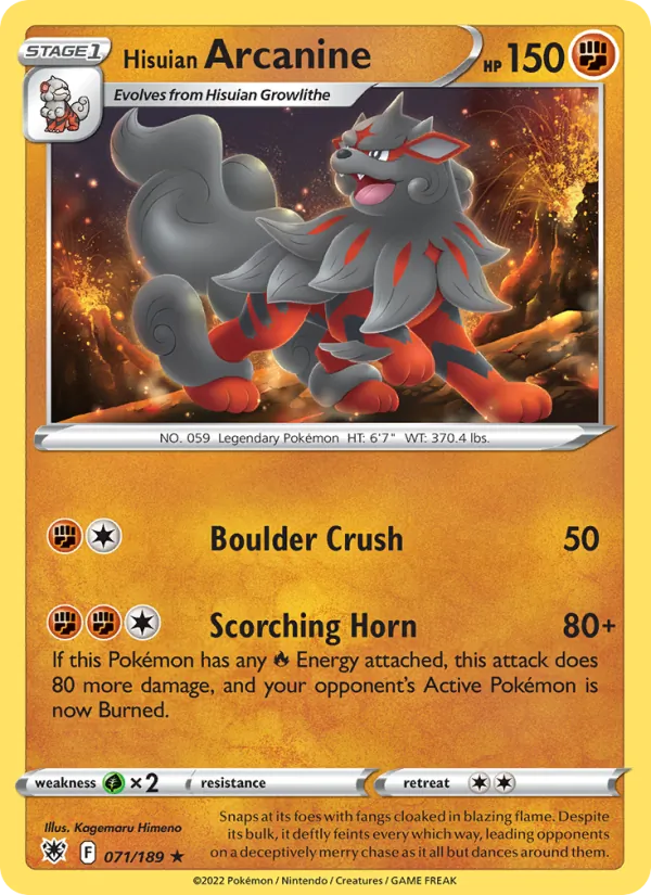 Hisuian Arcanine, Astral Radiance 071/189