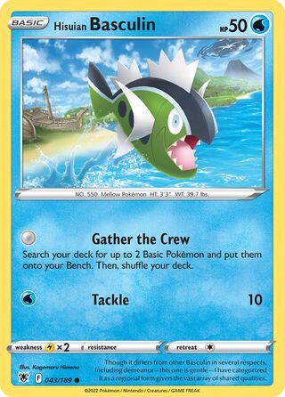 Hisuian Basculin, Play! Pokémon Prize Pack Series Three 043/189