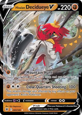 Hisuian Decidueye V, WC Deck 2022 (ADP) 083/189
