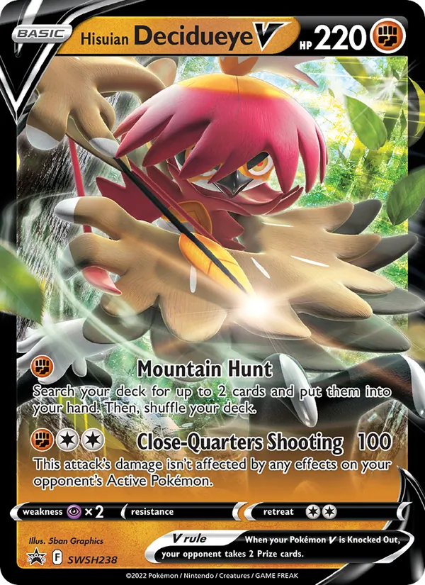 Hisuian Decidueye V, SWSH Black Star Promos SWSH238/307