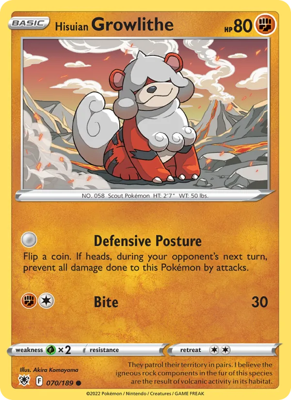Hisuian Growlithe, Astral Radiance 070/189