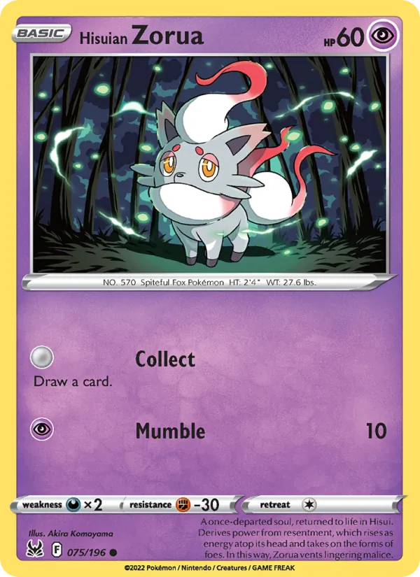 Hisuian Zorua, Lost Origin 075/196
