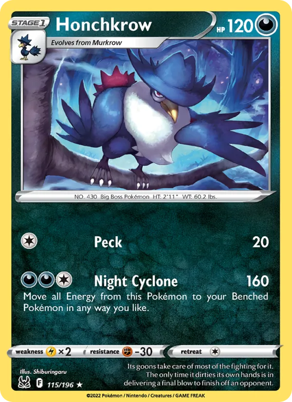 Honchkrow, Lost Origin 115/196
