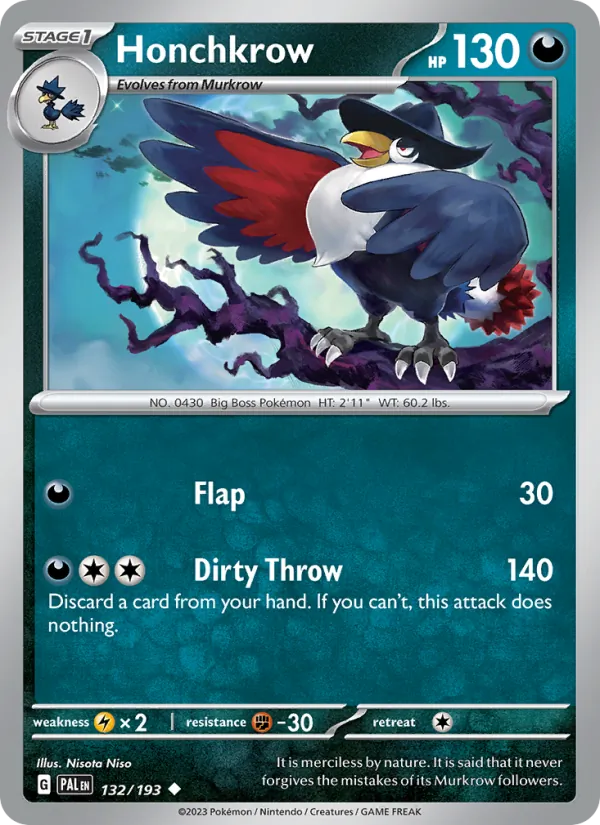 Honchkrow, Paldea Evolved 132/193