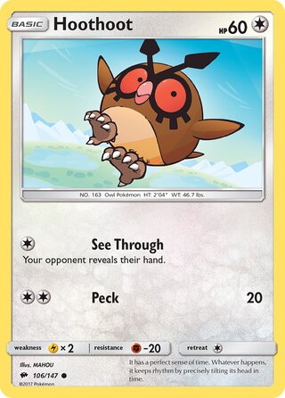 Hoothoot, SM Trainer Kit (Alolan Sandslash) 106/147