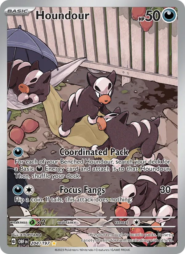 Houndour, Obsidian Flames 204/197