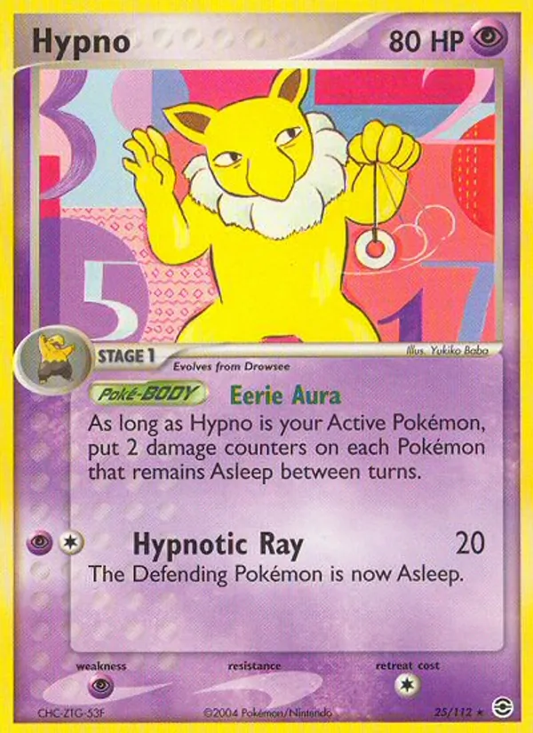 Hypno, FireRed & LeafGreen 025/112