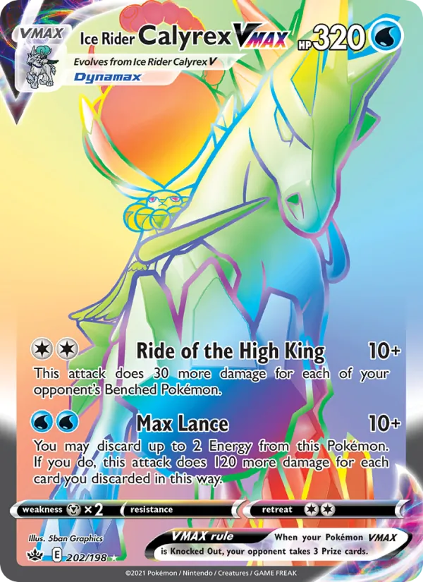 Ice Rider Calyrex VMAX, Chilling Reign 202/198