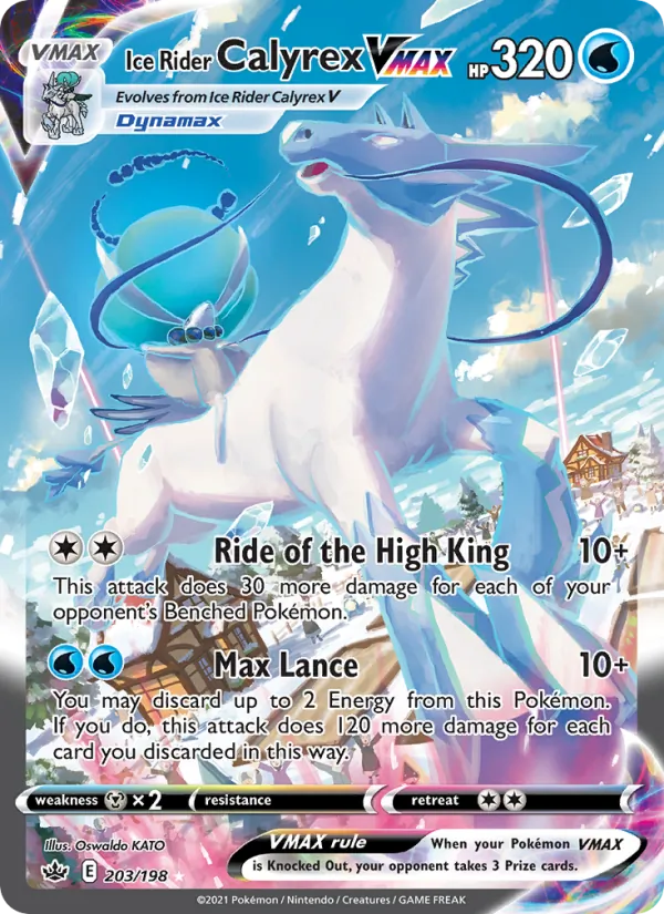 Ice Rider Calyrex VMAX, Chilling Reign 203/198
