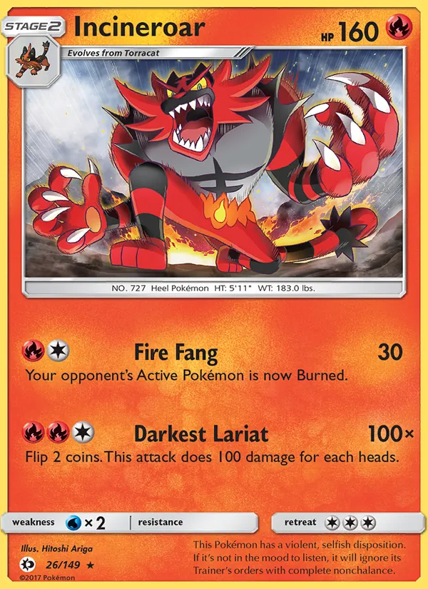 Incineroar, Sun & Moon 026/149