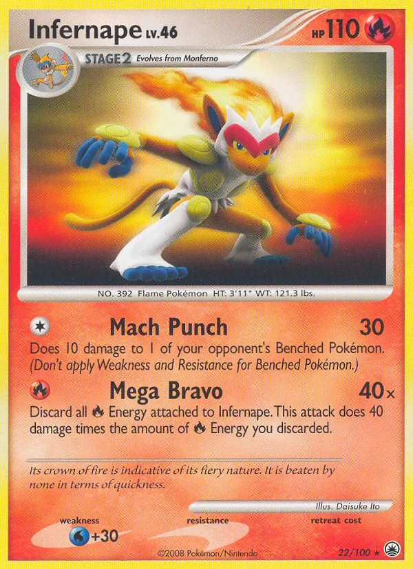 Infernape, Majestic Dawn 022/100