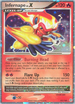 Infernape LV.X, Diamond & Pearl 121/130