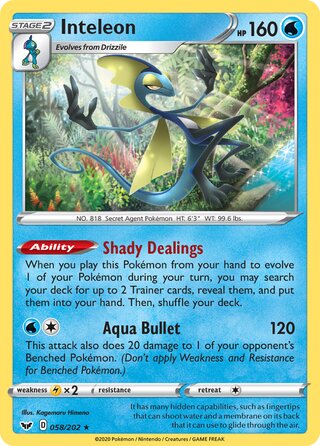 Inteleon, WC Deck 2022 (Ice Rider Palkia) 058/202