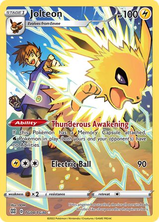 Jolteon, Brilliant Stars Trainer Gallery TG04/30