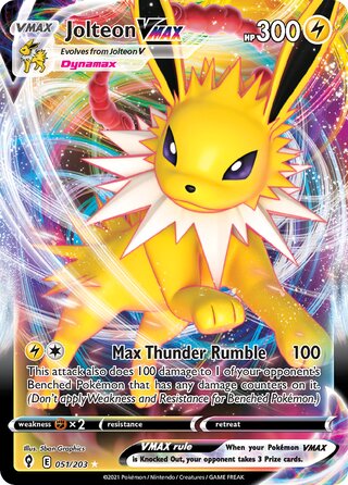 Jolteon VMAX, Play! Pokémon Prize Pack Series One 051/203