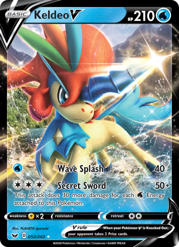 Keldeo V, Sword & Shield 053/202