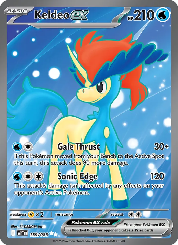 Keldeo EX, White Flare 159/086